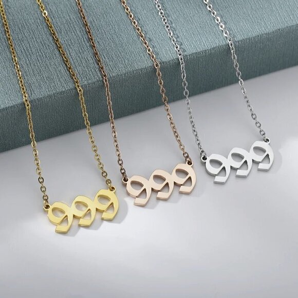 Angel Number 999 Release Stainless Steel Necklace - Picture 1 of 3